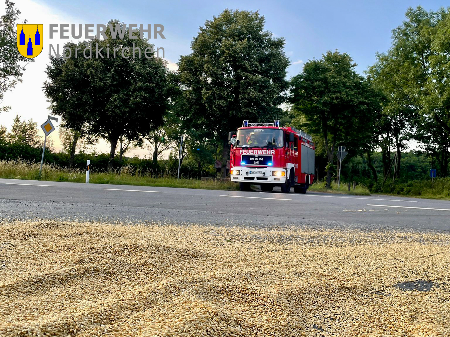 Verlorene Ladung ruft Feuerwehr auf den Plan