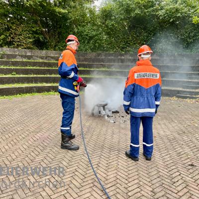 Papierkorb-Brand