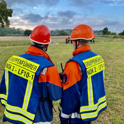 Besprechung am Einsatzort