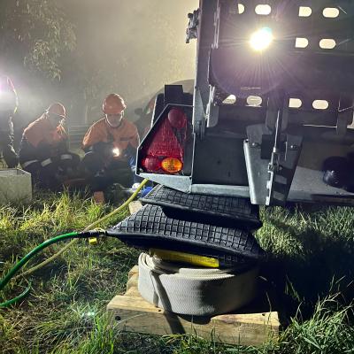 Einsatz von Hebekissen